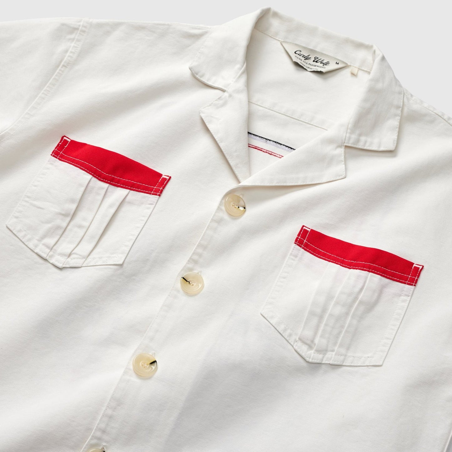 FORTUNE FAVORS THE BOLD CAMP SHIRT (WHITE)