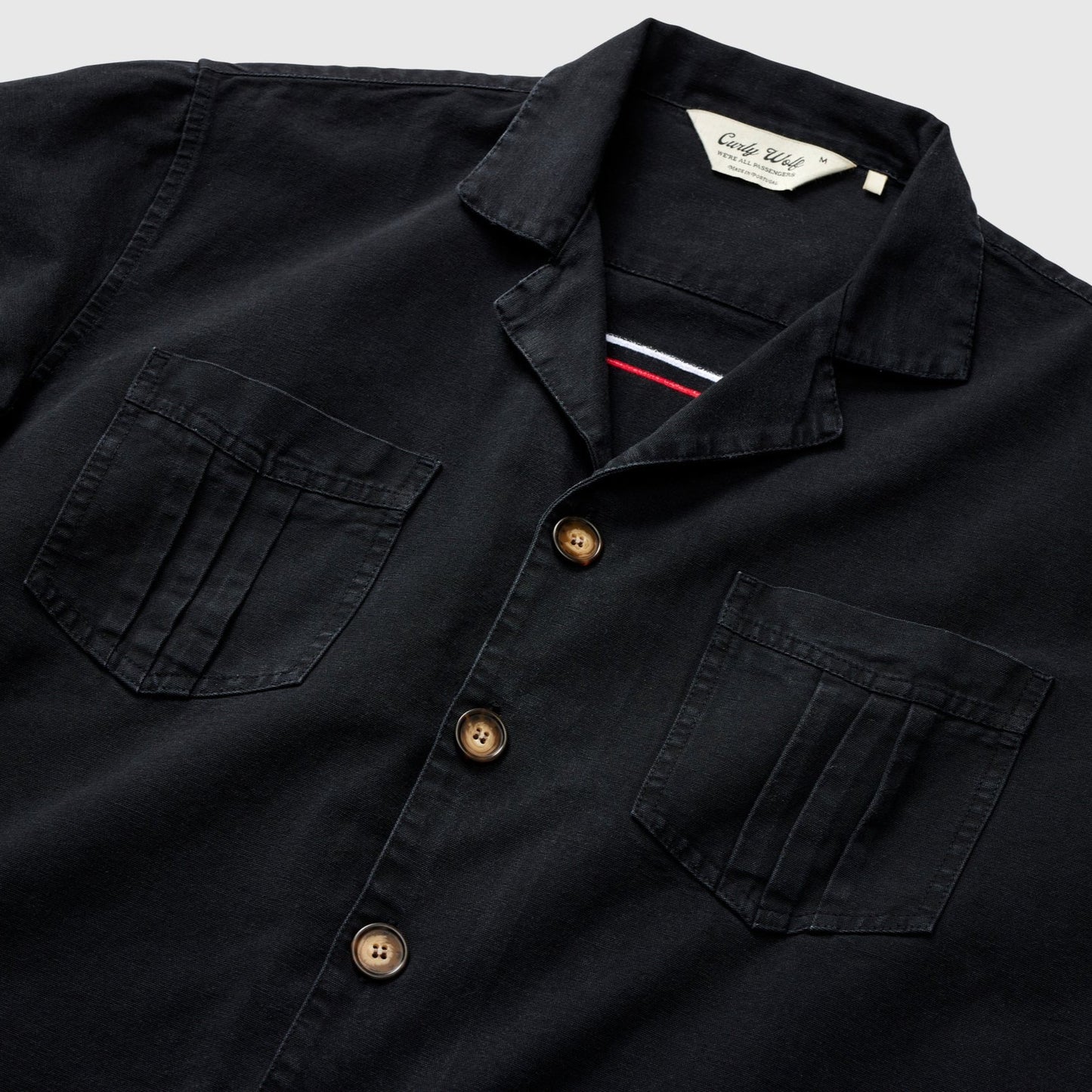 FORTUNE FAVORS THE BOLD CAMP SHIRT (BLACK)