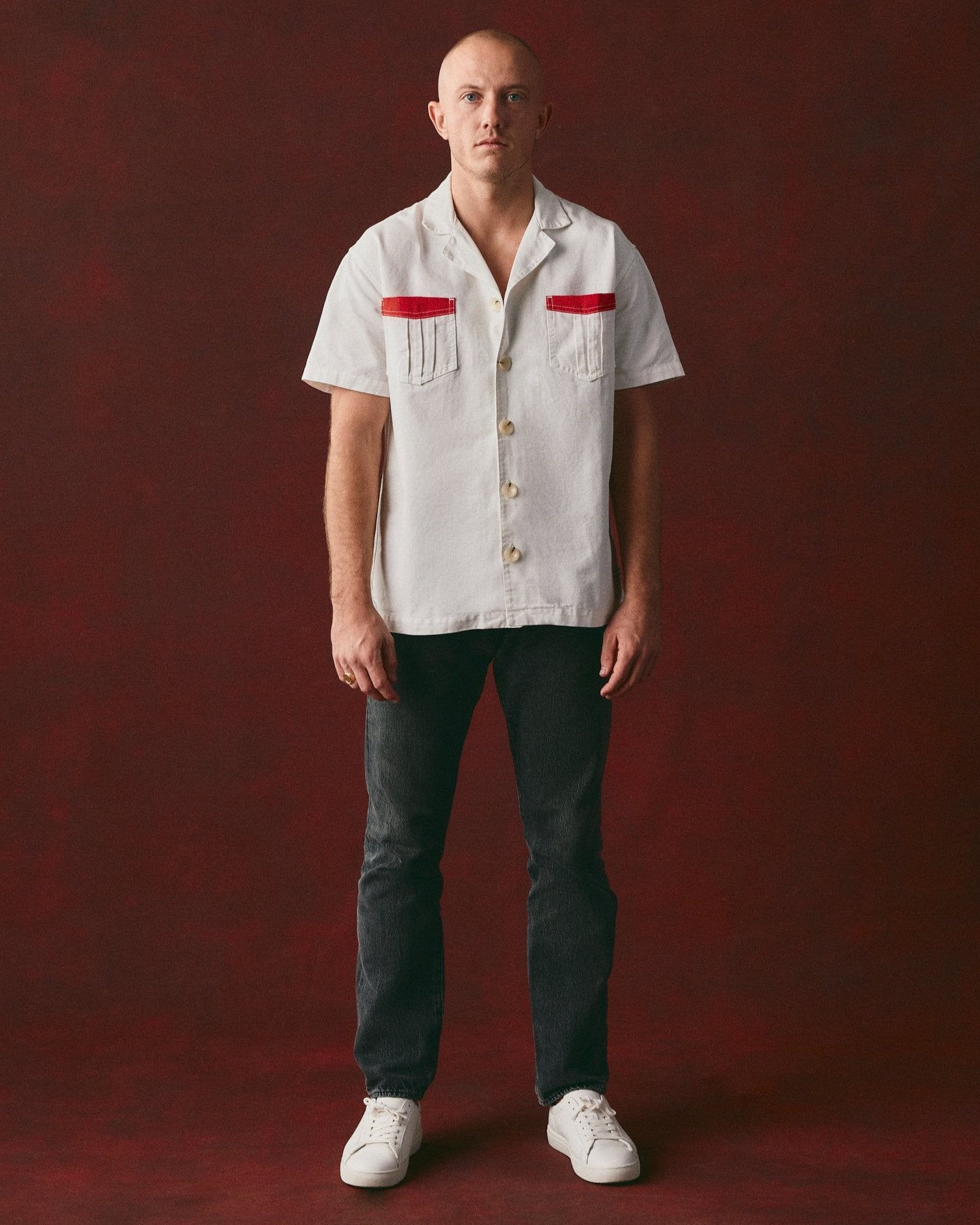 FORTUNE FAVORS THE BOLD CAMP SHIRT (WHITE)